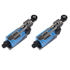 Aediko 2pcs Me-8108 Limit Switch Adjustable Roller Lever Arm Momentary Limit Swi