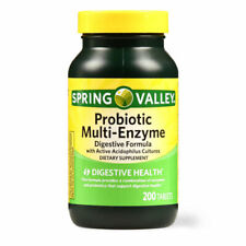 Spring Valley Probiotic Multi-enzyme Digestive Formula Tablets - 200 Count 525