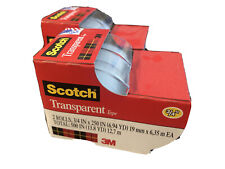 4x 3m Scotch Clear Office Transparent Tape 34 X 250 With Dispenser Lot