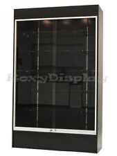 Wall Black Display Show Case Retail Store Fixture With Lights Knocked Down Wc4b