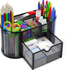 Desk Organizer Mesh Desktop Office Supplies Pen Holder Stationery