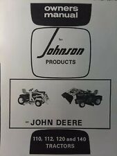 Johnson 10tc 12a Front End Loader Lawn Garden Tractor Owner Parts Manual