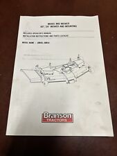 Branson Tractors Mid Mower Bm48 Bm54 Operators Manual And Installation Instr