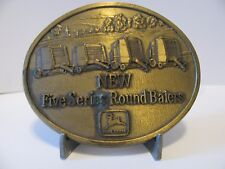John Deere 535 435 375 335 Five Series Round Balers Brass Belt Buckle 1989 Hay