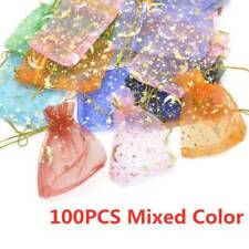 Wholesale 100x Star Moon Mesh Gift Bags Wedding Jewelry Drawstring Party Pouches