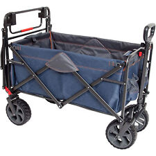 Mac Sports Collapsible Folding Push Pull Utility Cart Wagon Blue Used