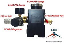 Air Compressor Pressure Switch 95-125 Psi 4 Ports W 14 Mini Regulator Set