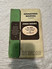 John Deere Operator Manual No 290 Corn Planter