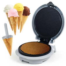 Waffle Cone Maker Electric Nonstick Waffle Iron With Shaper Cone Included White