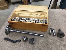 South Bend 9 Inch Lathe 3c Collet Set Draw Bar Closer Spindle Nut Wrench Box