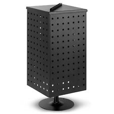Pegboard Rotating Display Stand - Metal Spinning Peg Board Displays 16 Black