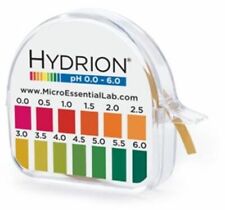 Hydrion Short Acid Range 0-6 Ph Test Paper Strip Tape Roll 4 Kombucha Soap Makin