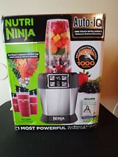 Nutri Ninja Auto-iq 1000-watt Blender 3 Sip Seal Cupsmodel Bl480 Brand New