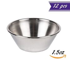 12 Pack 1.5 Oz Sauce Cups Stainless Steel Condiment Cupsportion Cups