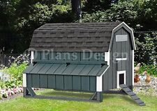 5x6 Chicken Coop Plans Gambrel Barn Roof Style Design 90506mb