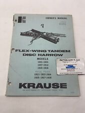Owners Manual For Krause Flex Wing Tandem Disc Harrow 1901-04 1907-12 1915-18 D