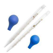 2 Pieces 5ml10ml Glass Graduated Lab Pipette Droppers For Transfer Liquid Oil