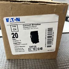 10 - Eaton 20 Amp 1-pole Circuit Breaker With Trip Flag-chf120 Lot Of 10