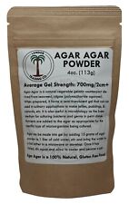 Agar Agar Powder 4oz 113 Grams - Average Gel Strength 700gcm2