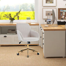 Modern Home Office Chair Swivel Adjustable Computer Desk Chairs Velvet Beige
