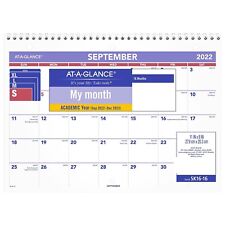 2022-2023 At-a-glance 8 X 11 Academic Monthly Deskwall Calendar White