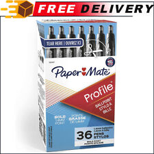 Paper Mate Profile Retractable Ballpoint Pens Bold Point 1.4mm Black 36 Ct
