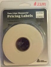2 Line White Monarch Pricing Labels For The 1115 Pricing Labeler