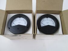 Lot Of 2 Vtg Weston Model 2531 Panel Meter With 0 To 80 Volt Dc Scale New Nos