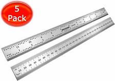 Benchmark Tools 5ea 12300 Mm English Metric Machinist Ruler Brushed Stainless