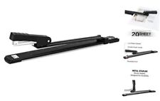20 Sheet Capacity Long Arm Standard Staplers For Long Reach Stapler A - Black