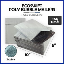 150 0 6 X 10 Ecoswift Poly Bubble Mailers Padded Envelope Shipping Supply Bags