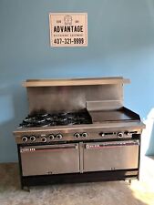Garland Gas 6 Burner Range With 24 Thermostatic Griddle And 2 Standard Ovens -