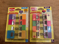 2 Pkgs Clip-rite Binder Tabs Multi-colors Spring Mix Small Size S Tab 8 Each