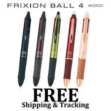 Pilot Frixion Ball 4 Wood 0.5mm Multi-color Erasable Ballpoint Gel Pen New