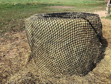 Tech Equestrian Knotless Heavyduty 4-5mm Thick Round Bale Slow Feed Hay Net 4x5