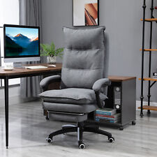 Office Chair Adjust Height Recliner With Retractable Footrest Wheel High Back