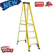 8ft Fiberglass Step Ladder 12 Reach 250 Lbs Workshop Home Ladders Stepladder Us
