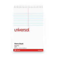 Universal Steno Books Gregg Rule 6 X 9 White Sheets 80pad Red Cover 6 Padspack