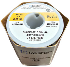 Kester 24-6337-0027 Rosin Wire Solder 0.031inch 0.80mm Diameter 1 Lb Spool
