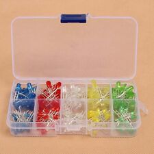 200pcs 3mm 5mm Led Diode Light Blue Red White Yellow Green Assorted Kit Diy New