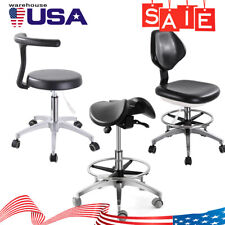 Dental Swivel Chair Mobile Adjustable Hydraulic Stool Saddle Office Massage