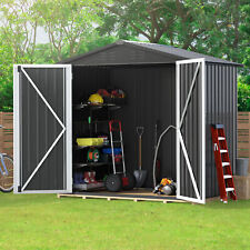 Outdoor Storage Shed Large Tool Sheds Heavy Duty Storage House W Lockable Doors