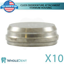 10x Metal Housing Cap Click Overdenture Attachment Abutment Dental Implant