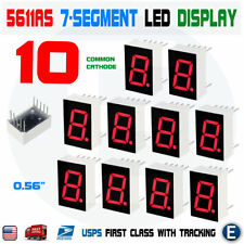10pcs 7 Segment Common Cathode 1 Bit Digital Tube 0.56 5161as Red Led Display