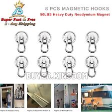 8 Strongest Magnetic Hooks With Carabiner Swivel Rotating Hanging Magnet Hanger