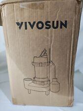Vivosun-34hp Cast Iron Sewage Pump-sdp-001-tethered Float Switch-4680 Gph