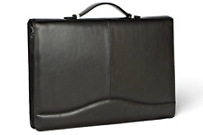 A4 Zipped Conference Folder Real Leather Business Folder Document 2r Bl 0-1