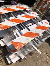 Lot Of 12 Reflective Barricades 48x60 In. Type Traffic Construction
