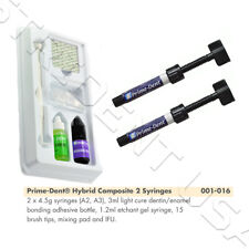 Prime Dent Light Cure Hybrid Composite Kit A2 A3 With Bonding Etch 001-016