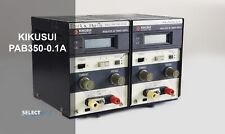 Dual Kikusui Pab350-0.1 Dc Power Supply 0-350 Volts 0-0.1 Amps Ref. 077078g